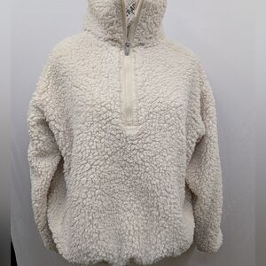 Athleta Cream Sherpa Pullover